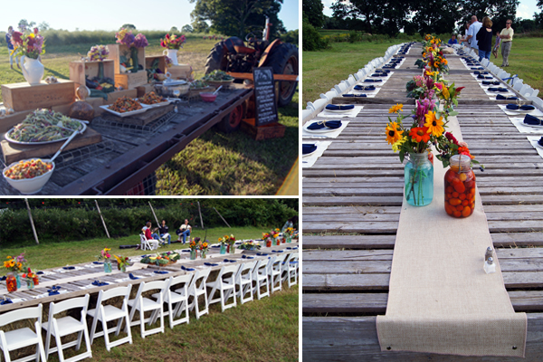 farm table setting 