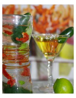 Chilled Lime  Pepper infused Cocktail