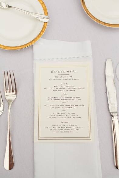 wedding catering menu