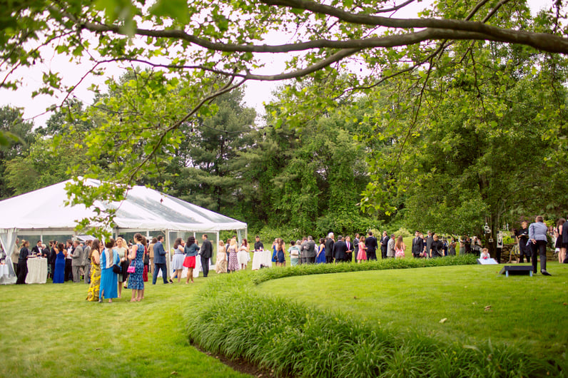 backyard tent wedding