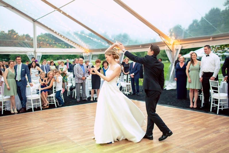 backyard tent wedding elegant