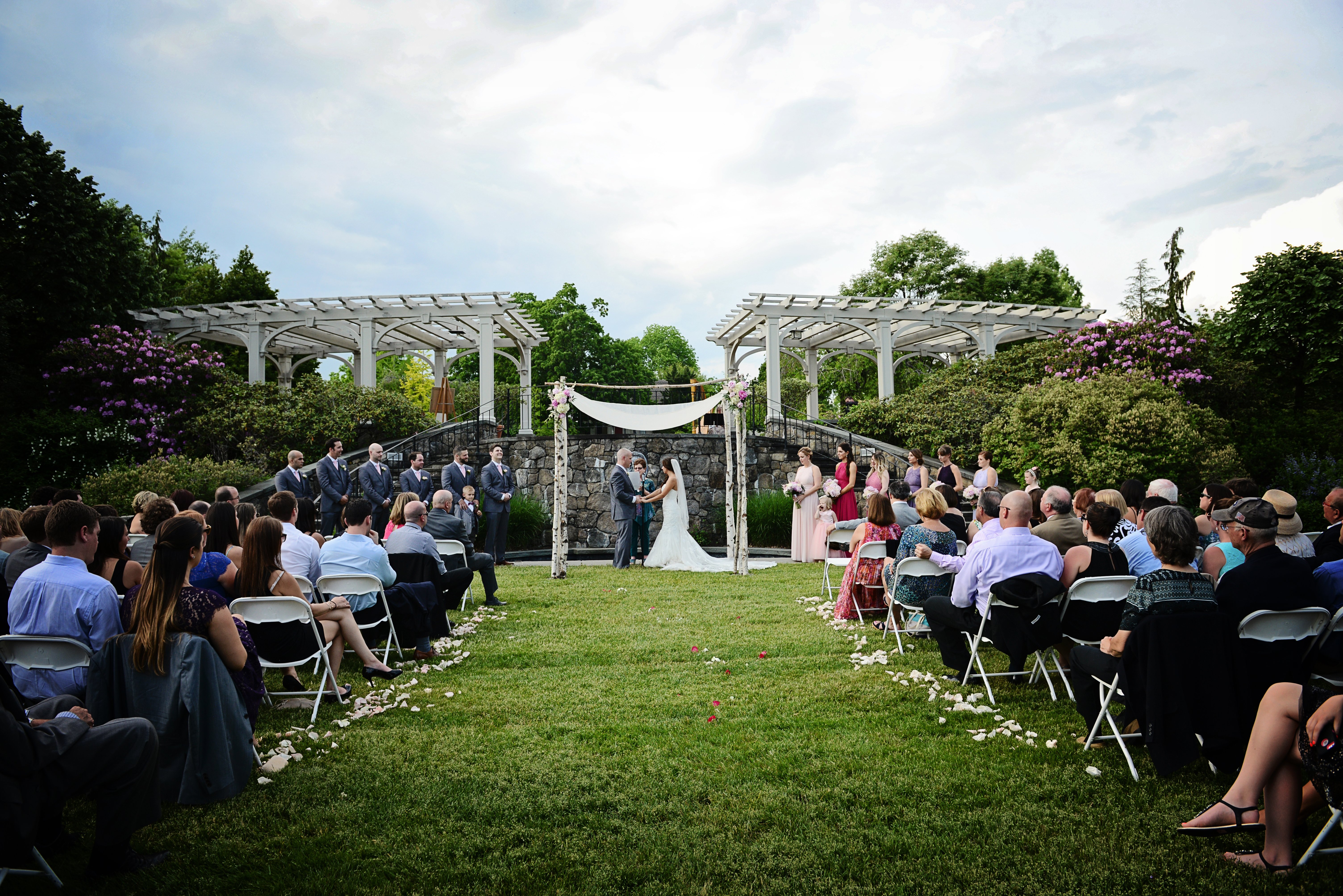 wedding ceremony tower hill botanic garden