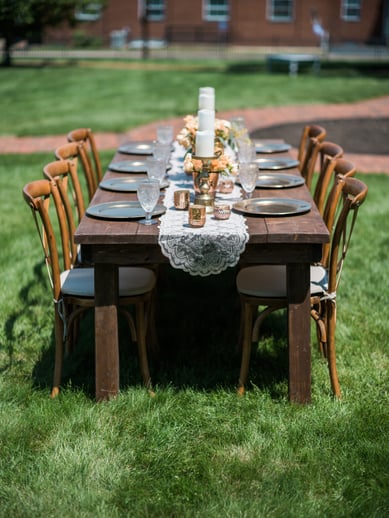 wedding farmhouse tables