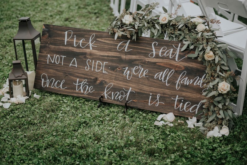 rustic wedding signs