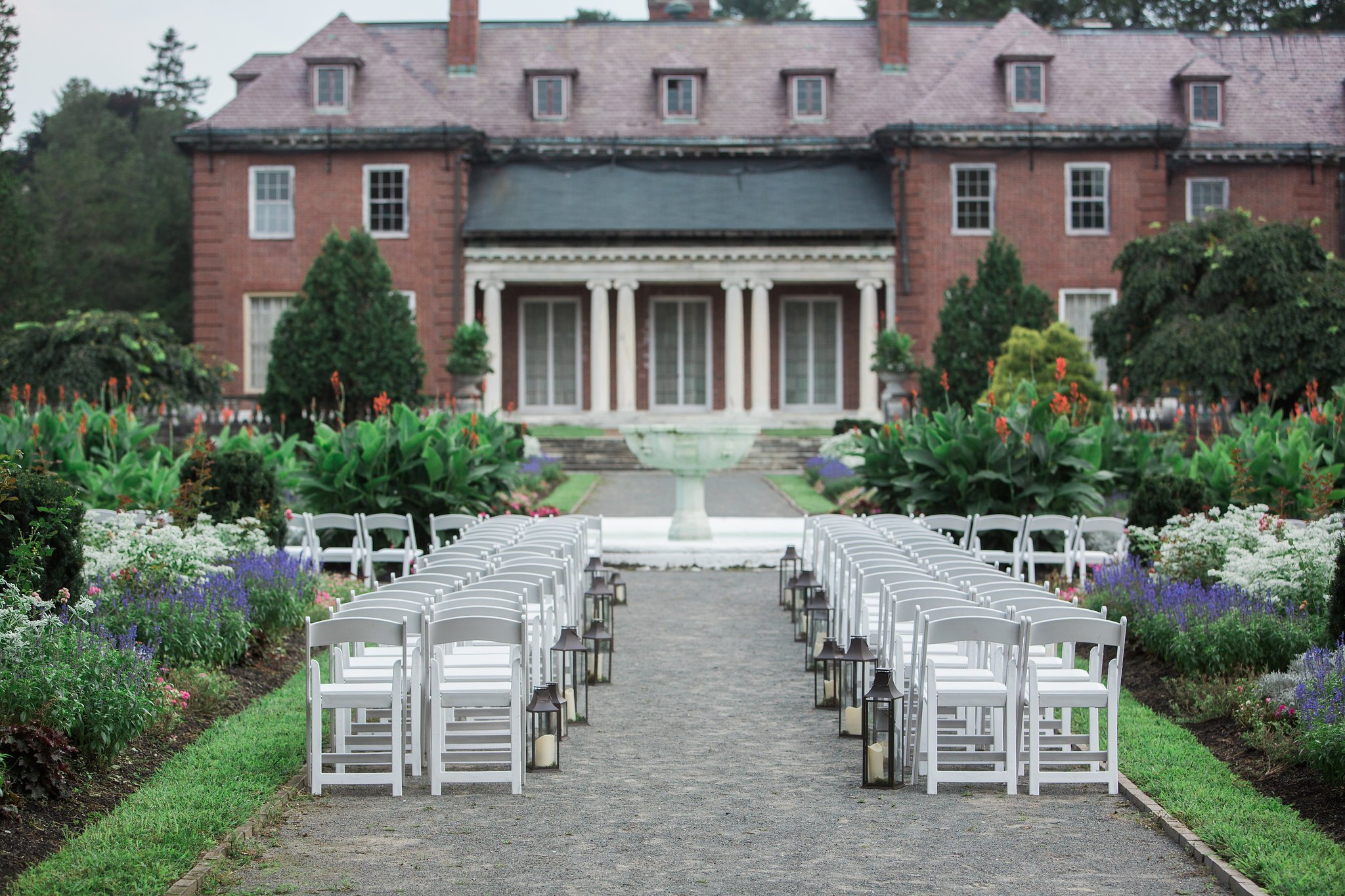 The gardens at Elm Bank Wedding and events
