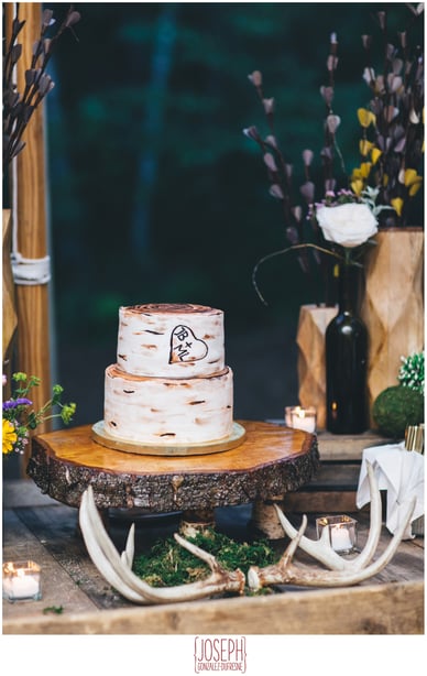 rustic wedding cake